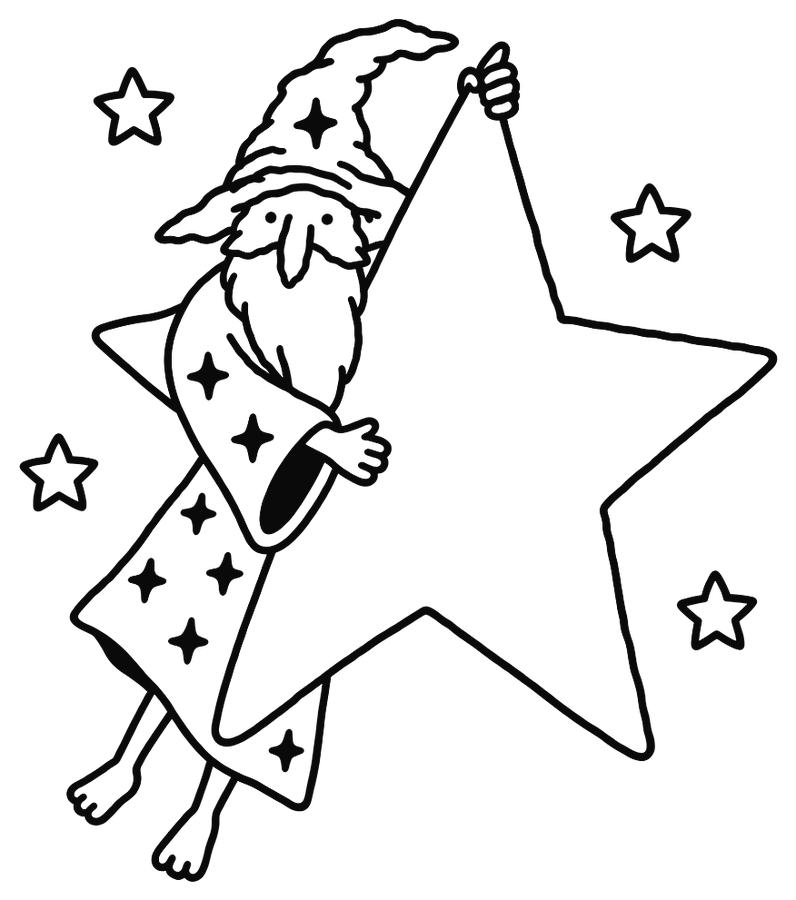 Mr. Tinta hugging a giant star